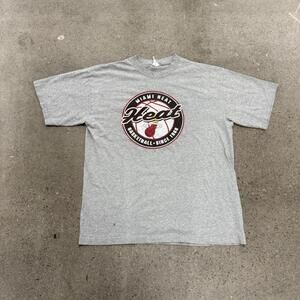 90S Miami Heat Basketball Logo Shirt Mens Large
